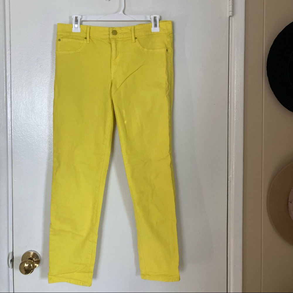 Gap bright yellow skinny jeans